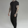 SikSilk - Black Muscle Fit T-Shirt